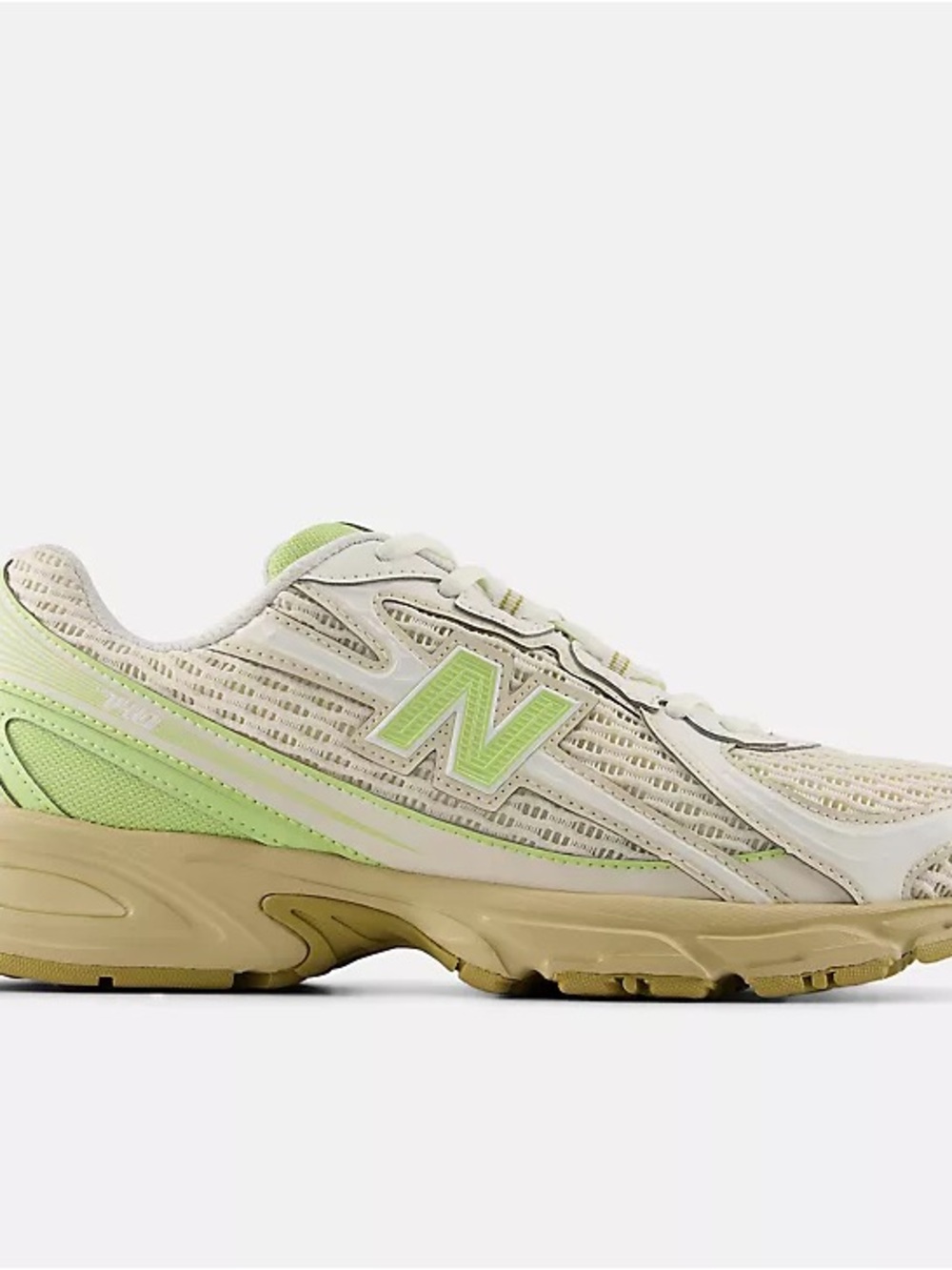 New Balance 740 Dry Lime - White & Lime Athletic Sneakers